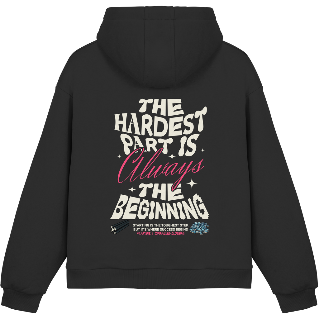 The beginning - Fluffy Boxcut Hoodie - Stickmotiv vorne