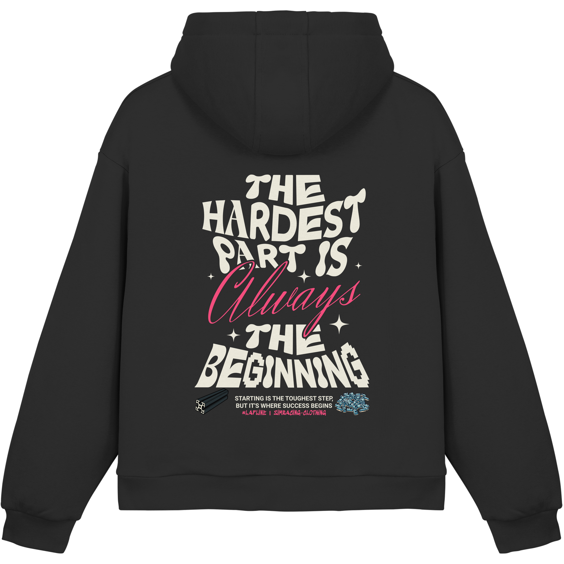 The beginning - Fluffy Boxcut Hoodie - Stickmotiv vorne
