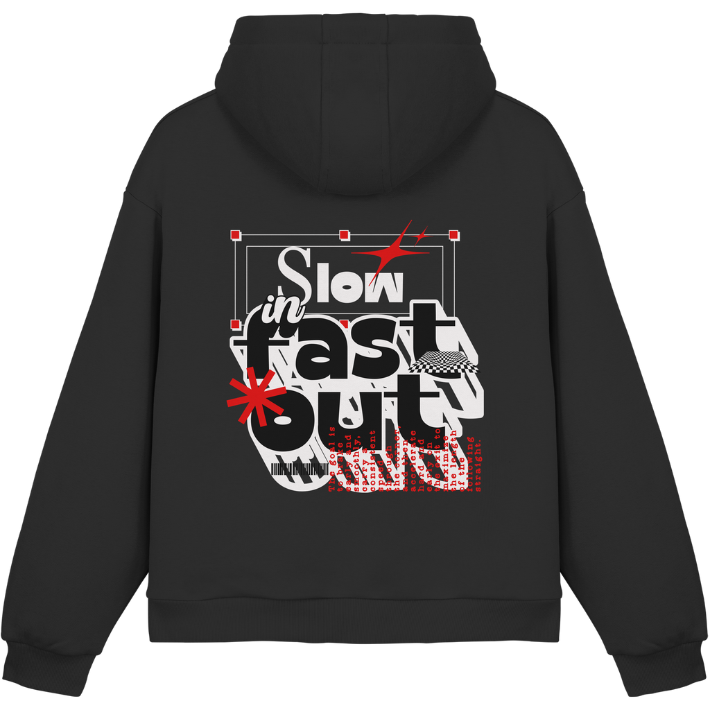 Crew Chief | slow in fast out - Fluffy Boxcut Hoodie