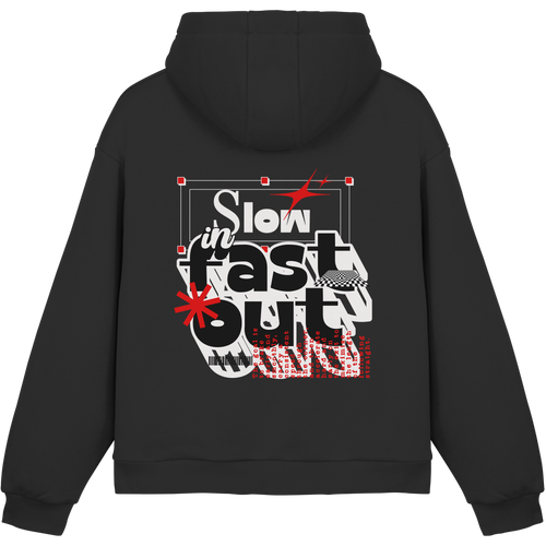 Crew Chief | slow in fast out - Fluffy Boxcut Hoodie
