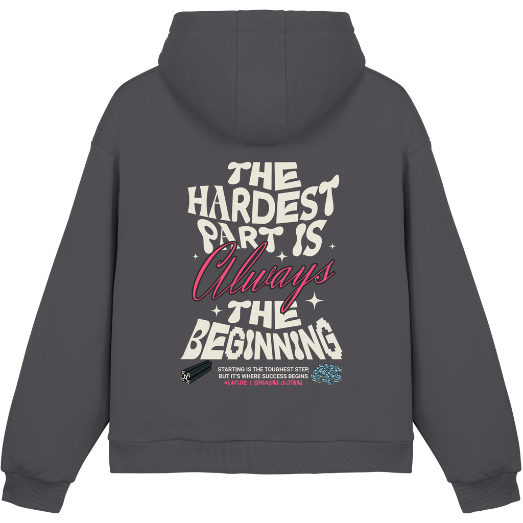 The beginning - Fluffy Boxcut Hoodie - Stickmotiv vorne