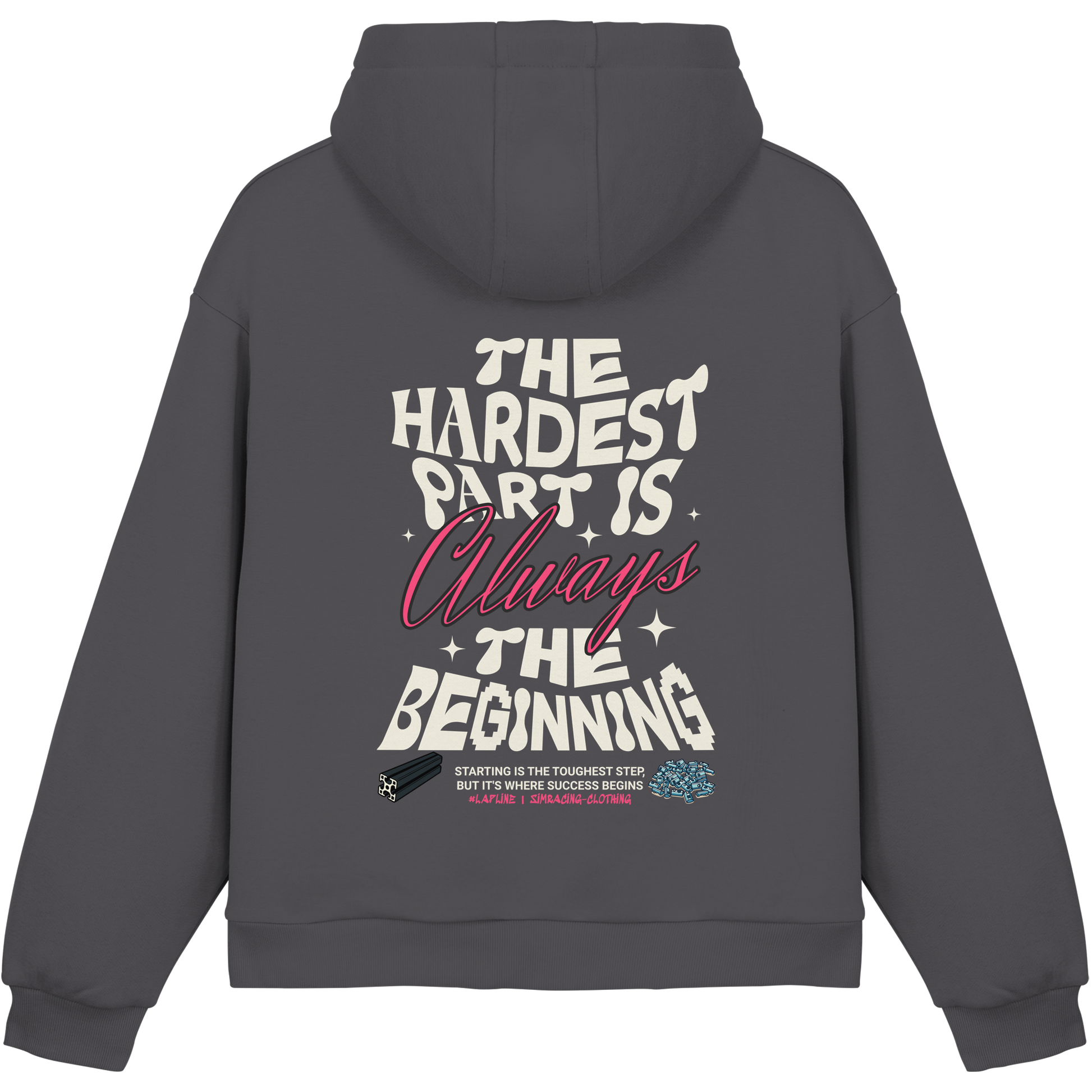 The beginning - Fluffy Boxcut Hoodie - Stickmotiv vorne