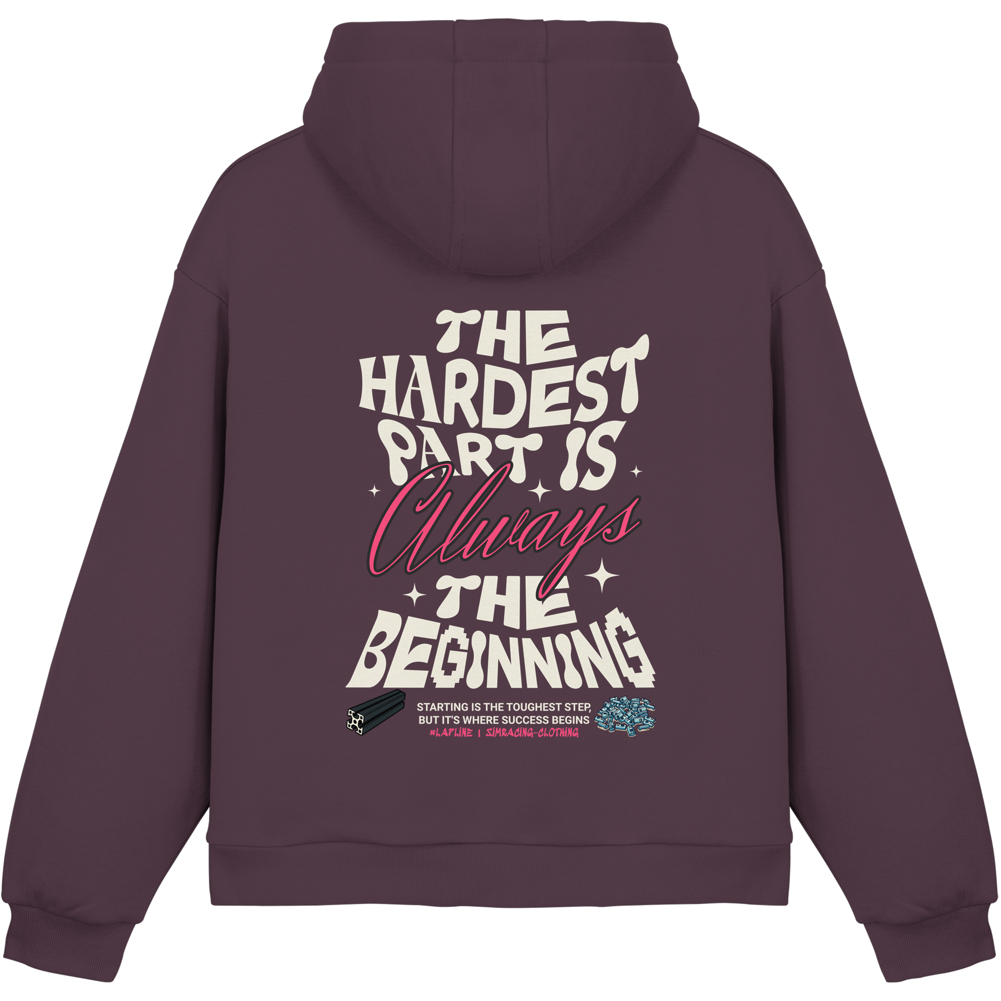The beginning - Fluffy Boxcut Hoodie - Stickmotiv vorne