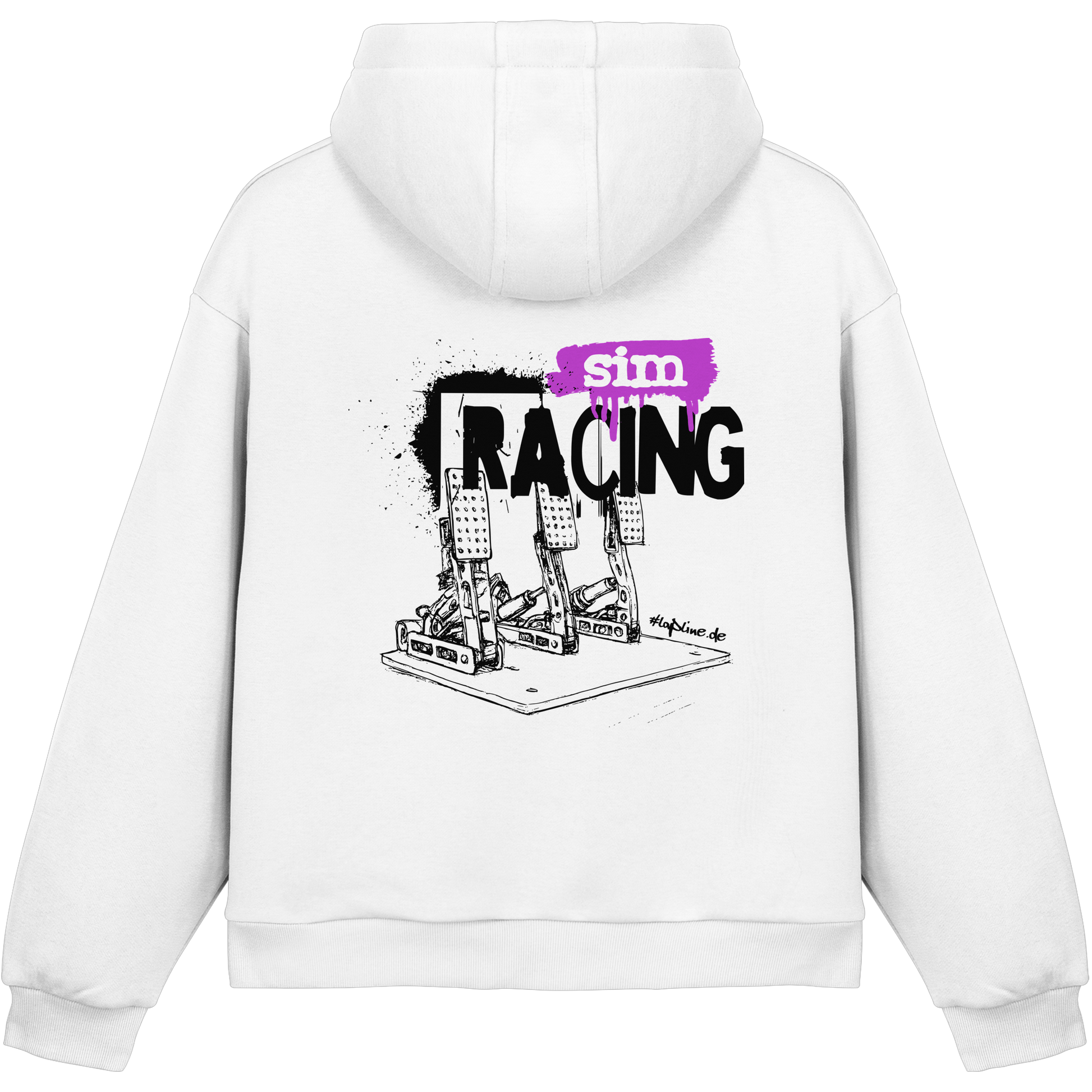 Throttle Therapy - Fluffy Boxcut Hoodie mit Stickmotiv