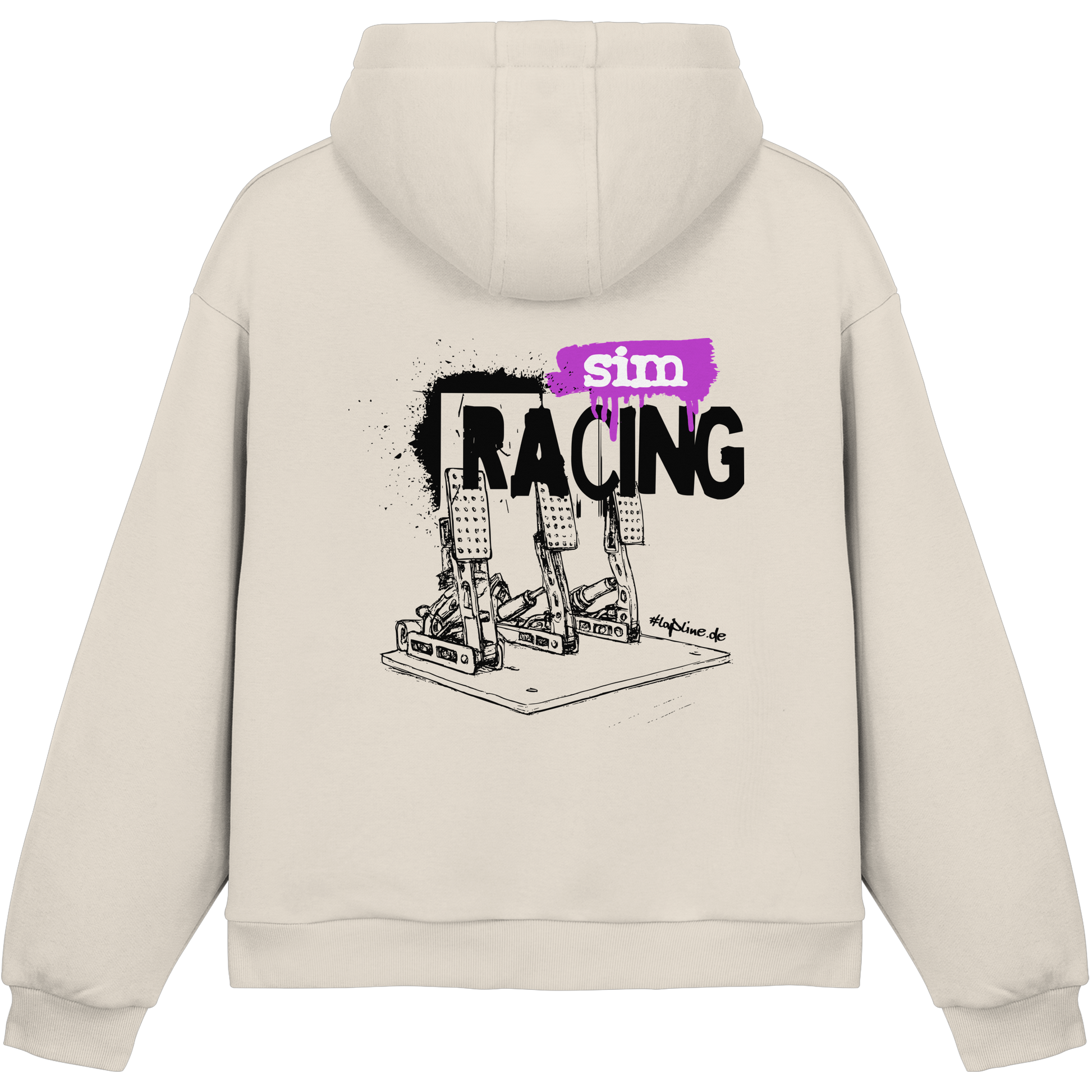 Throttle Therapy - Fluffy Boxcut Hoodie mit Stickmotiv