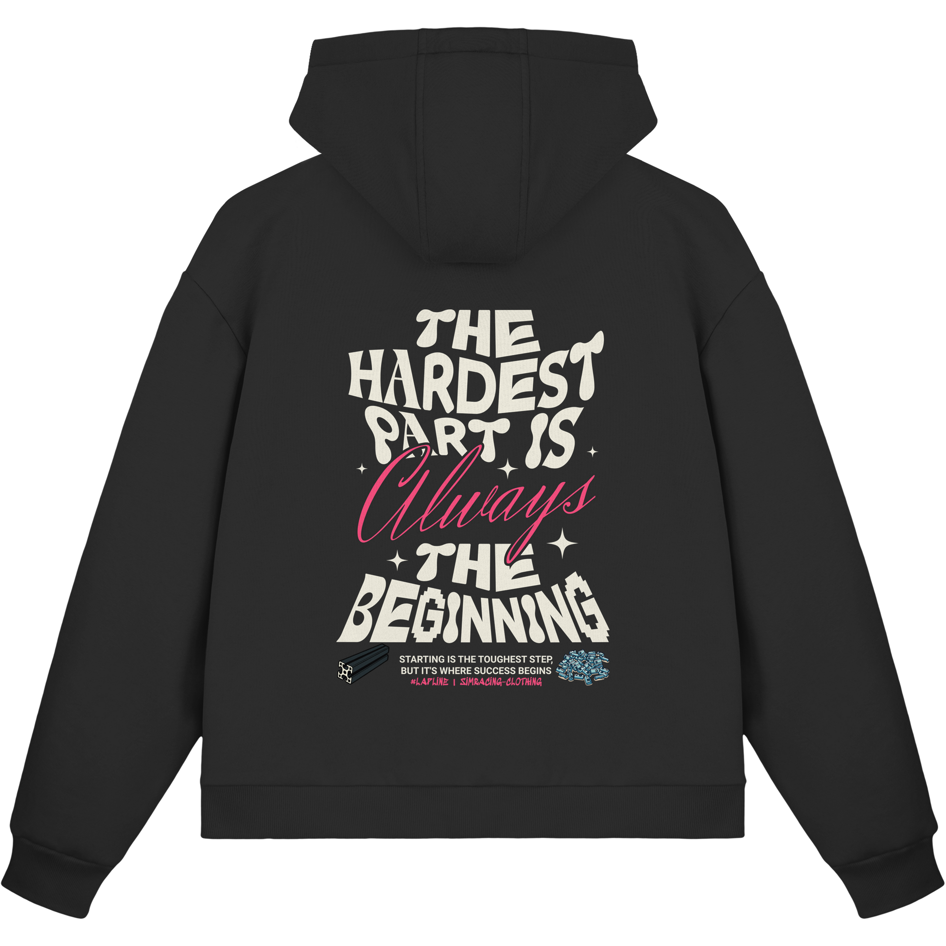 The beginning - Fluffy Boxcut Zipper - Stickmotiv vorne