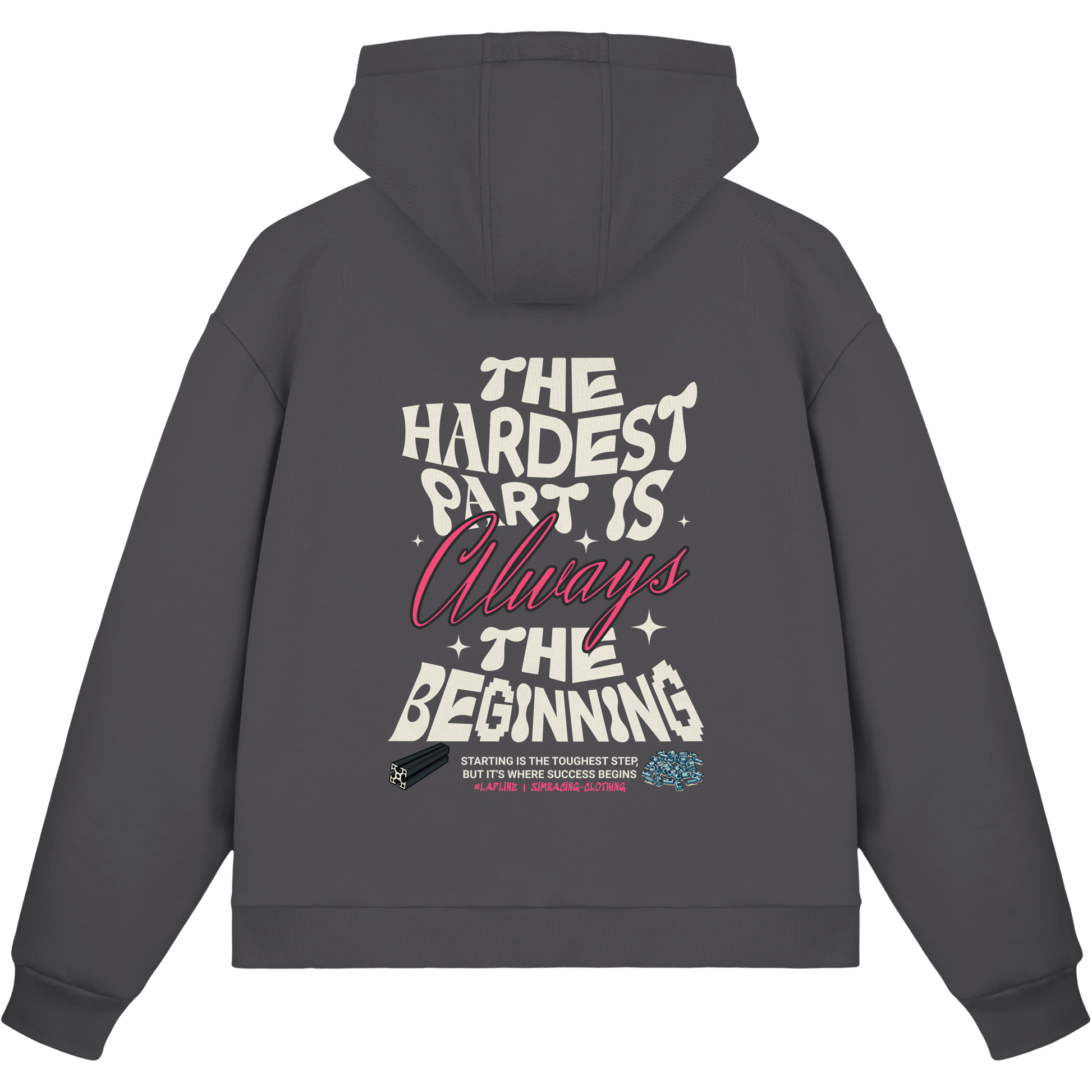 The beginning - Fluffy Boxcut Zipper - Stickmotiv vorne