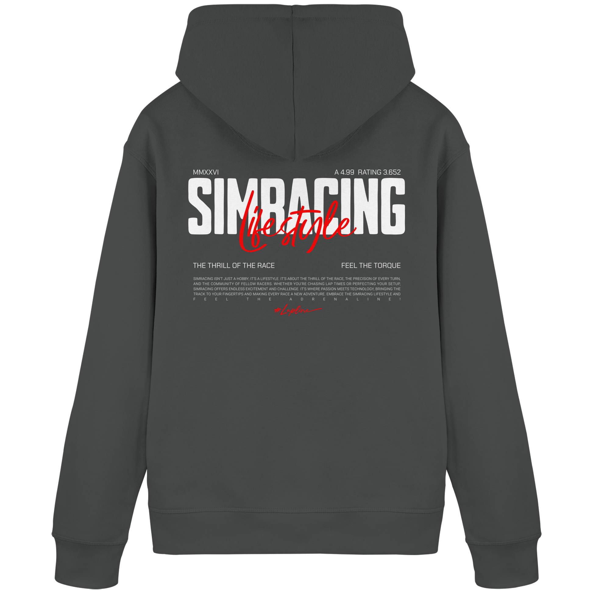 Simracing-Lifestyle - Hoodie - Stickmotiv vorne