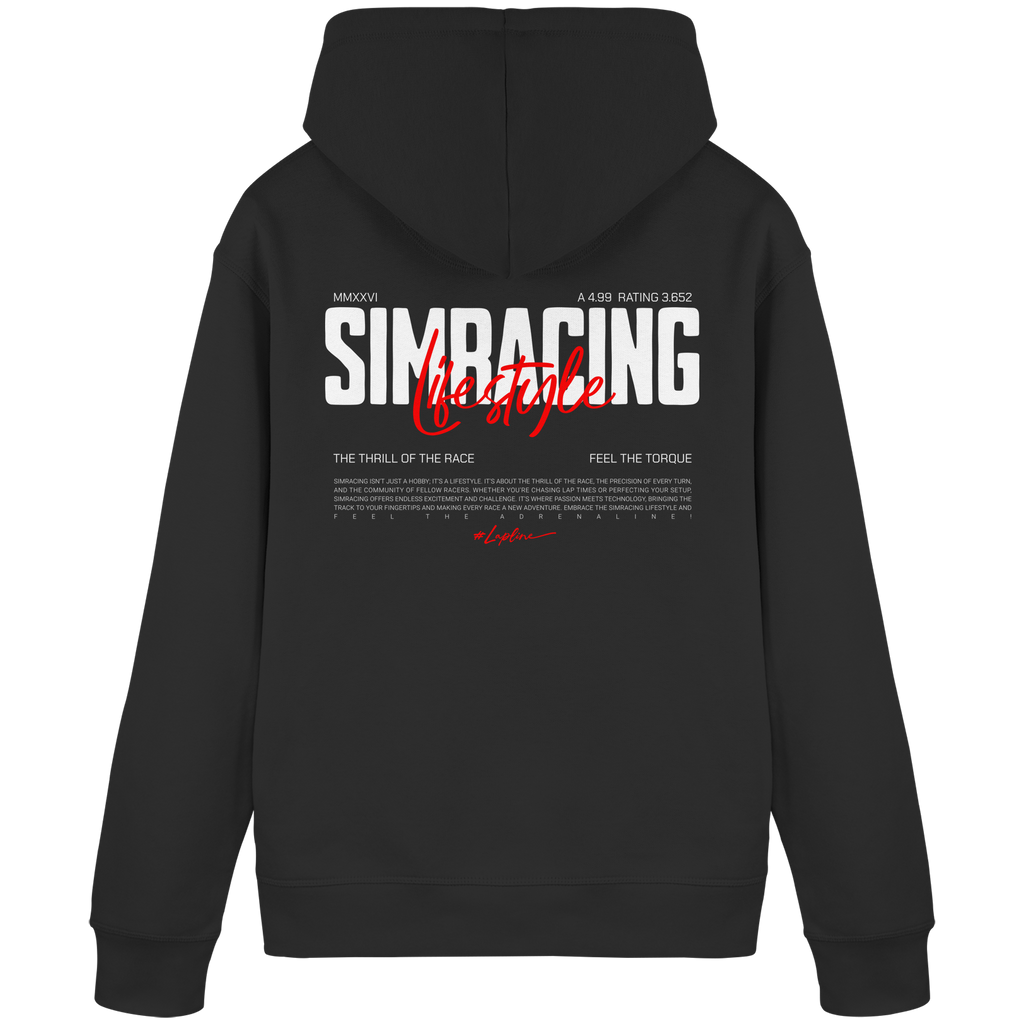 Simracing-Lifestyle - Hoodie - Stickmotiv vorne