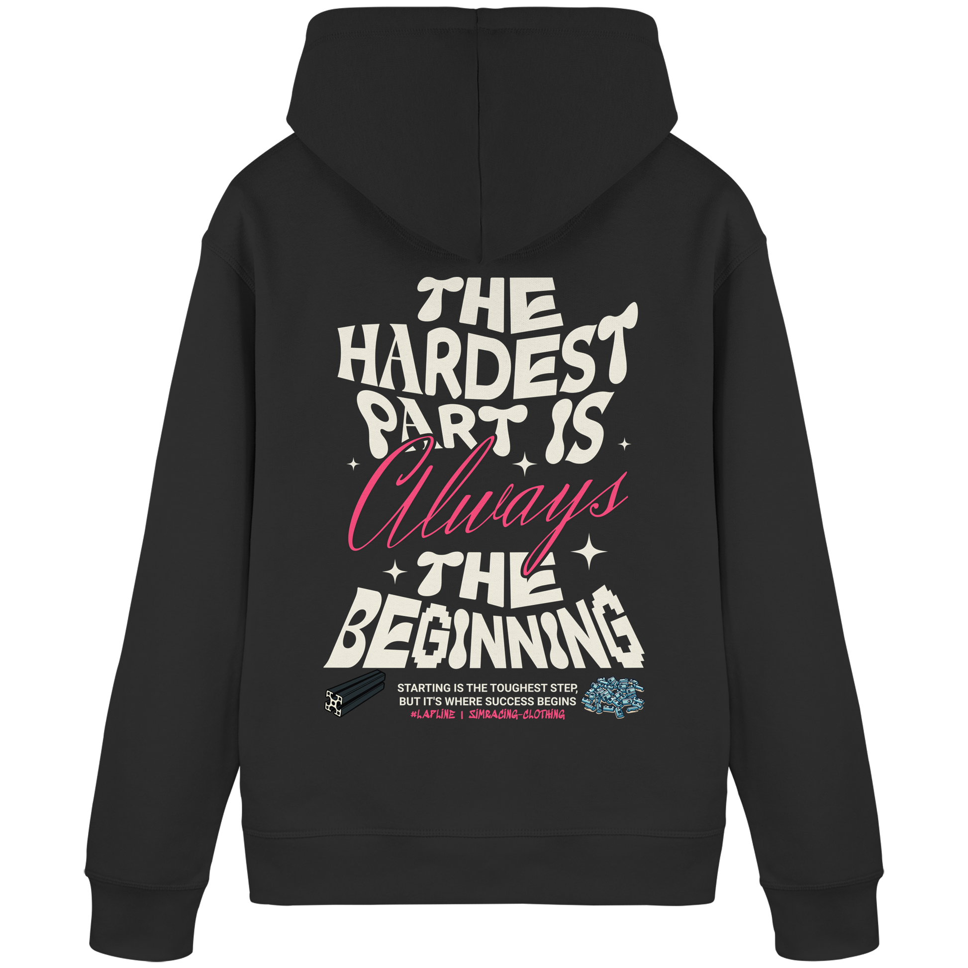 The beginning - Hoodie - Stickmotiv vorne