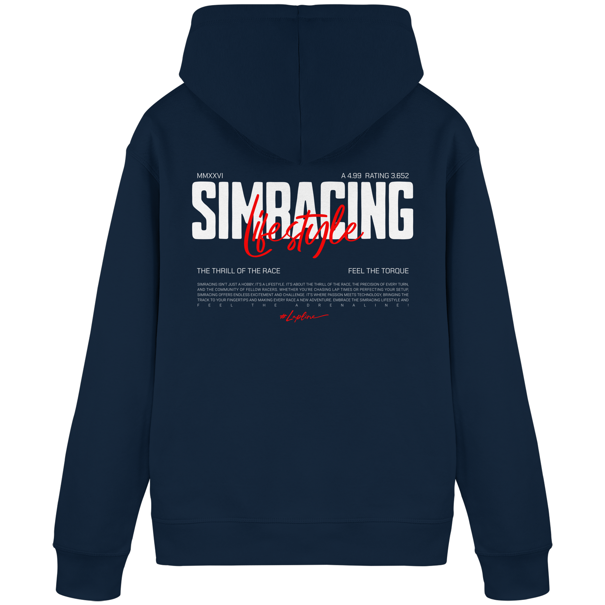 Simracing-Lifestyle - Hoodie - Stickmotiv vorne