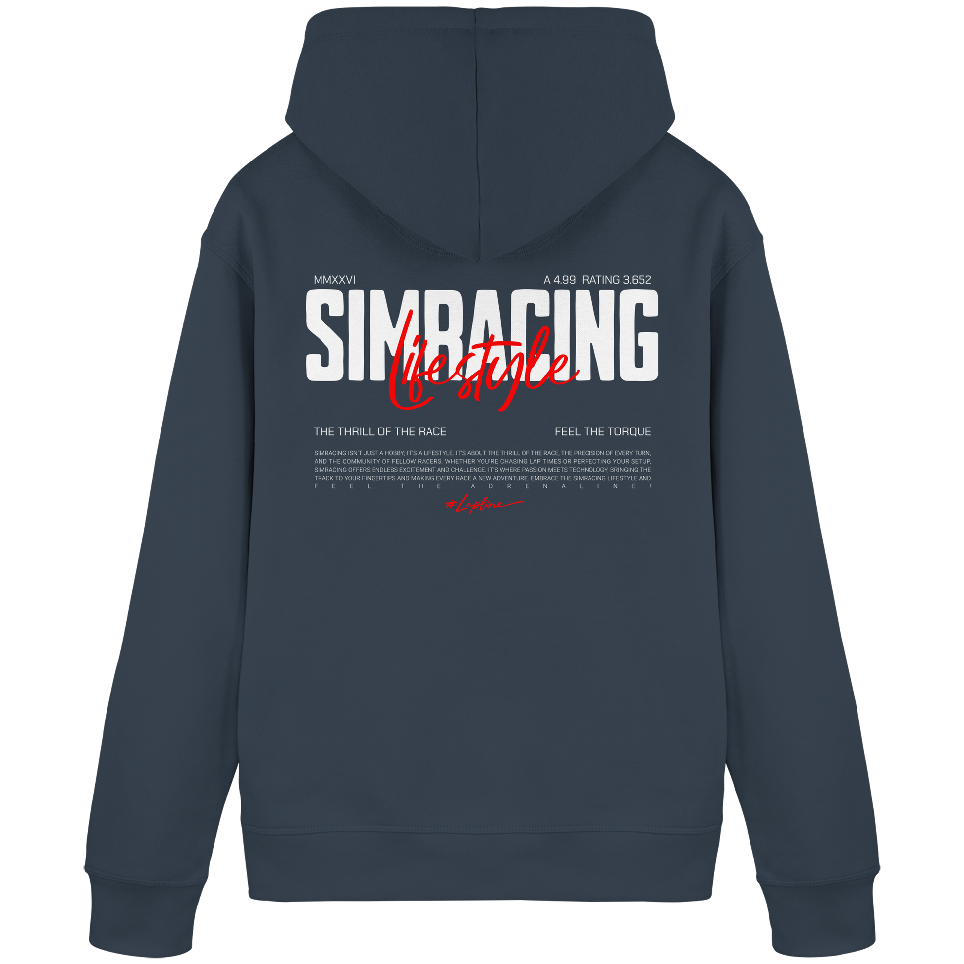 Simracing-Lifestyle - Hoodie - Stickmotiv vorne