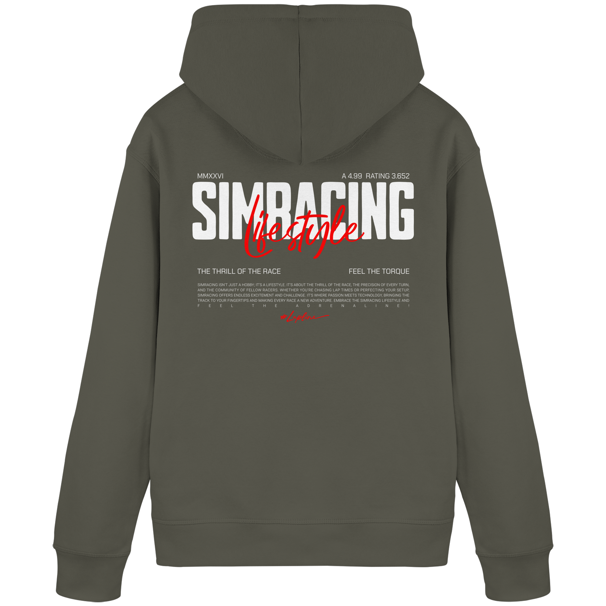 Simracing-Lifestyle - Hoodie - Stickmotiv vorne