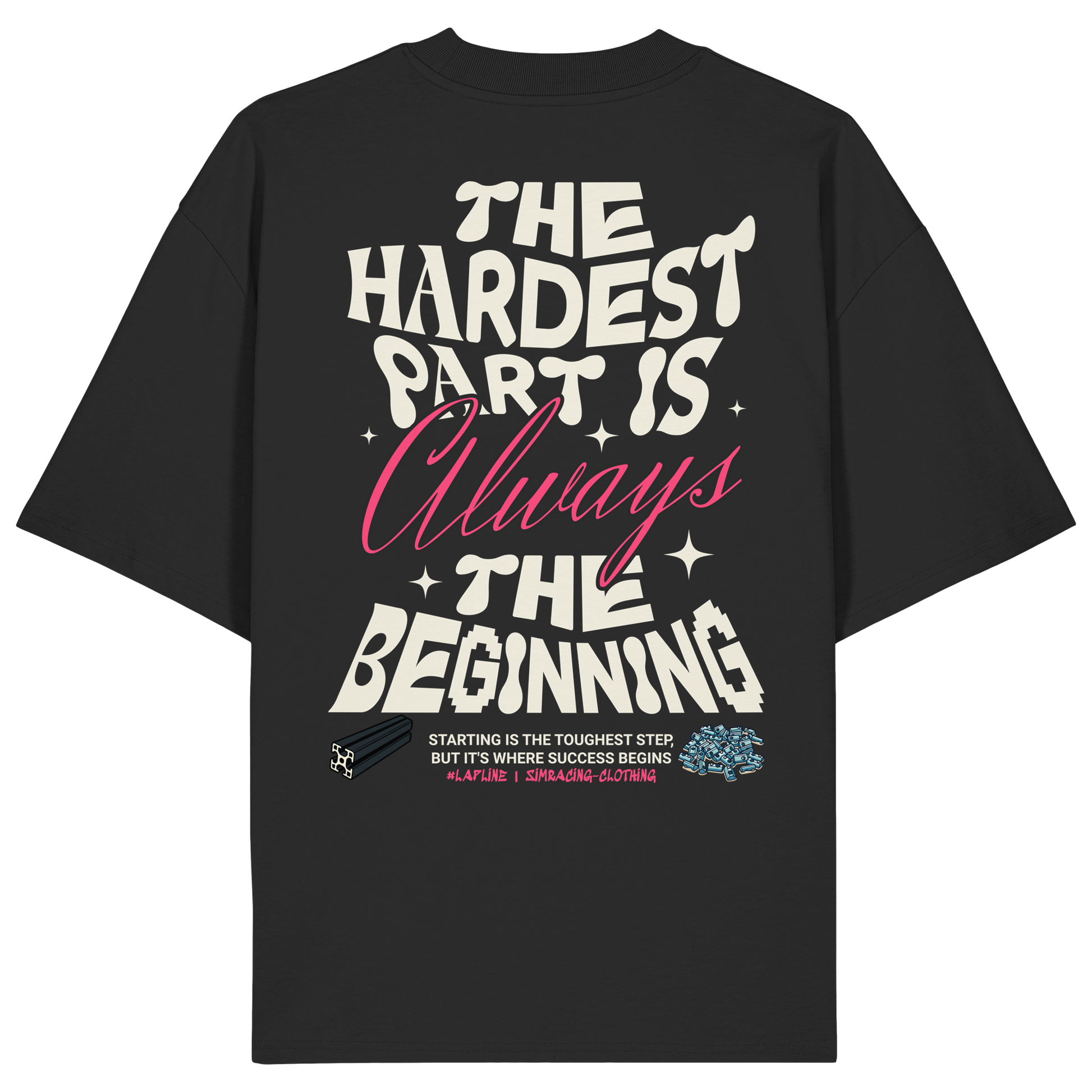 The beginning - Oversize Shirt - Stickmotiv vorne