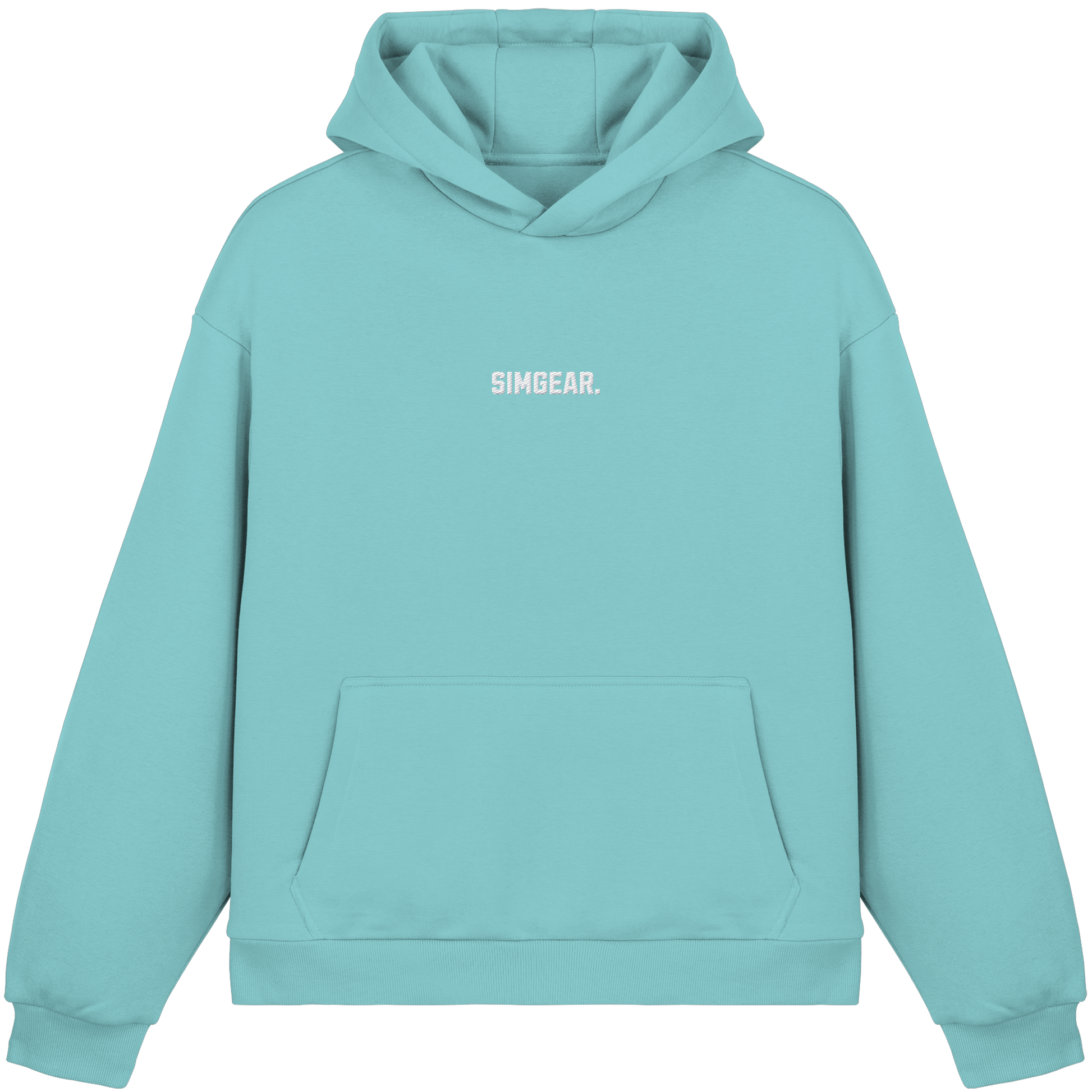 Simgear. Basic Fluffy Boxcut Hoodie mit Stickmotiv