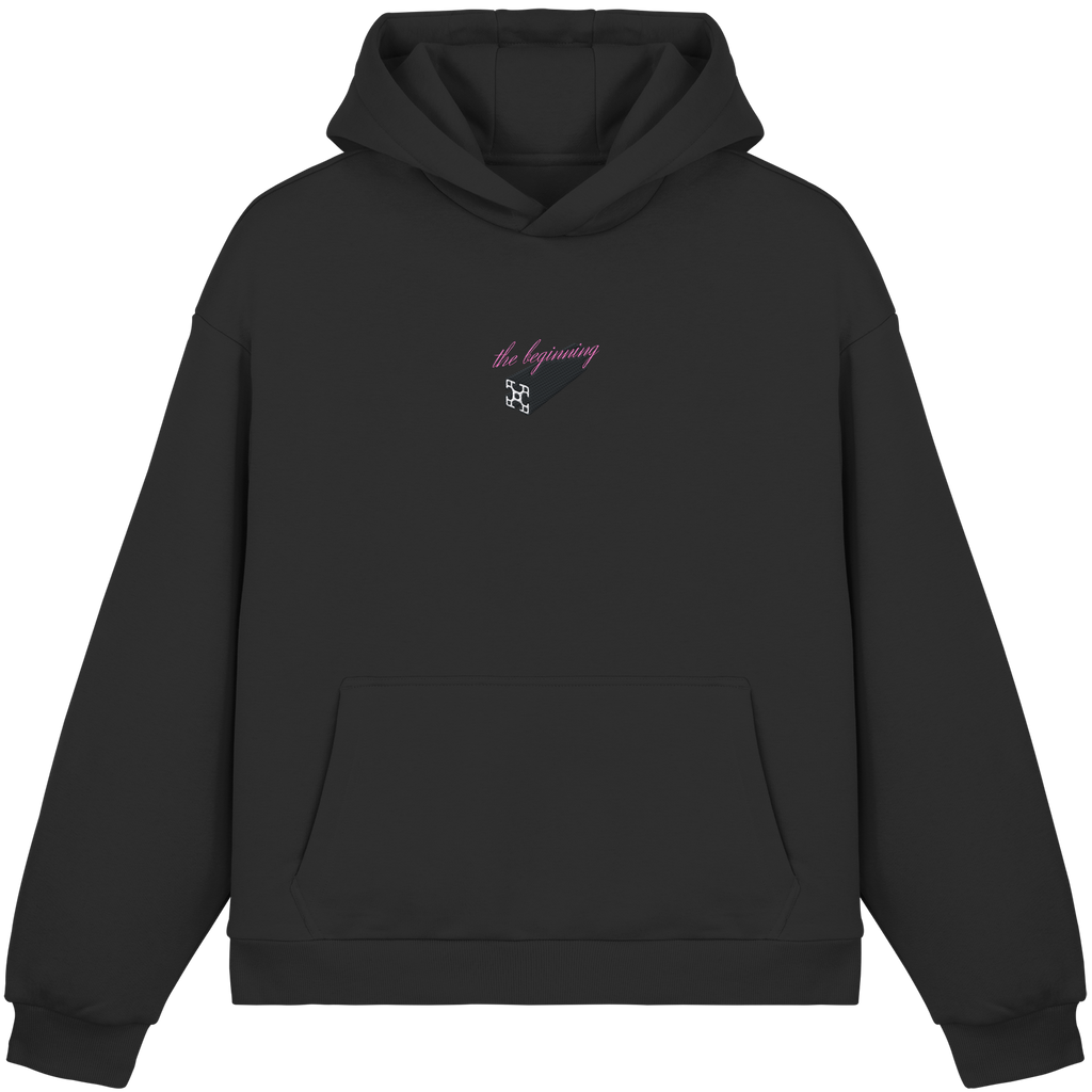 The beginning - Fluffy Boxcut Hoodie - Stickmotiv vorne