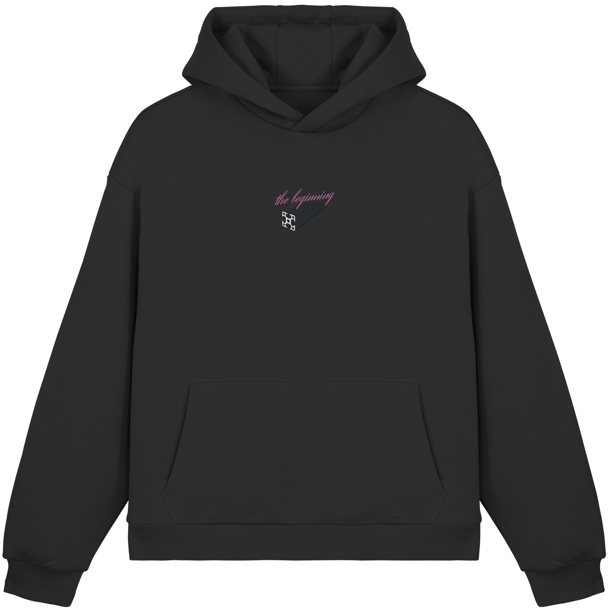 The beginning - Fluffy Boxcut Hoodie - Stickmotiv vorne