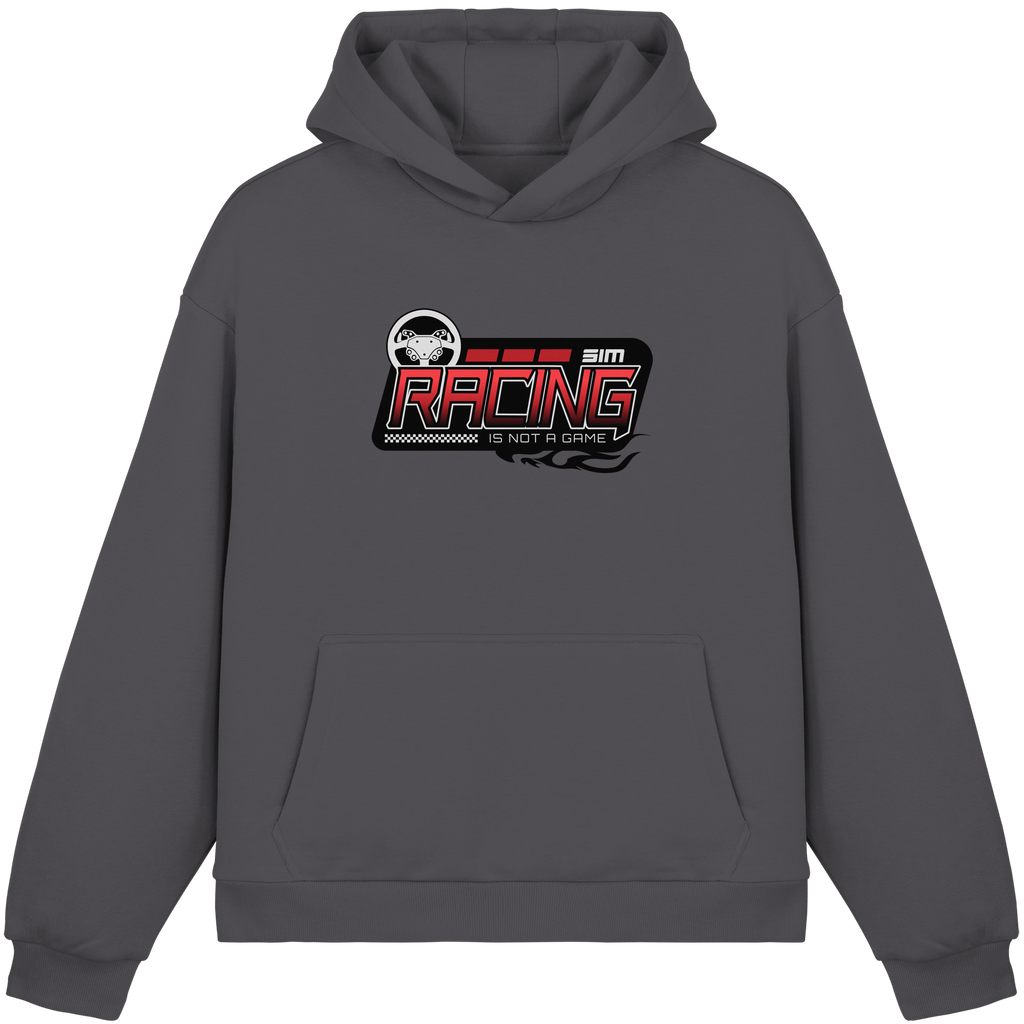 SimRacing is not a Game - Frontprint Only - Fluffy Boxcut Hoodie