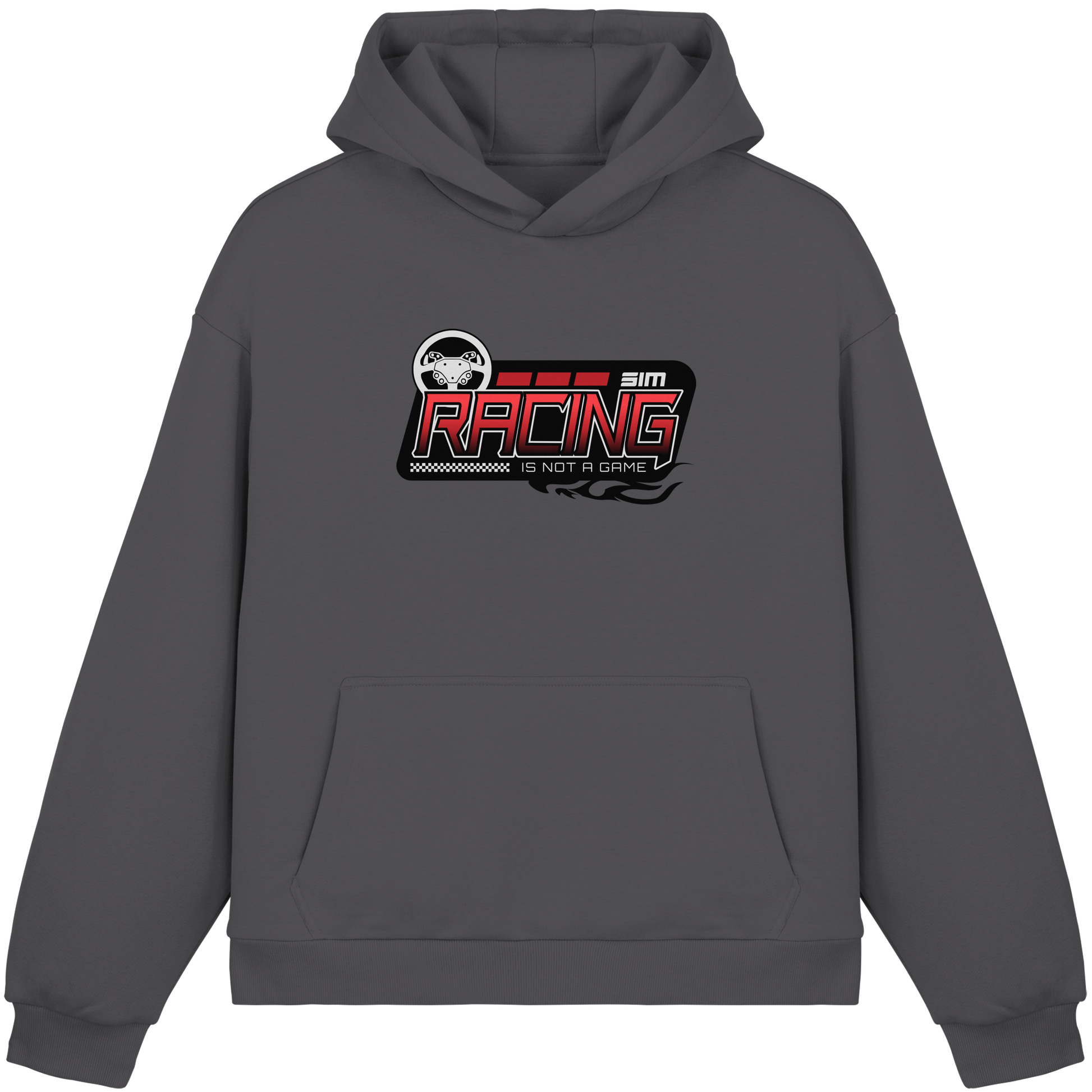 SimRacing is not a Game - Frontprint Only - Fluffy Boxcut Hoodie