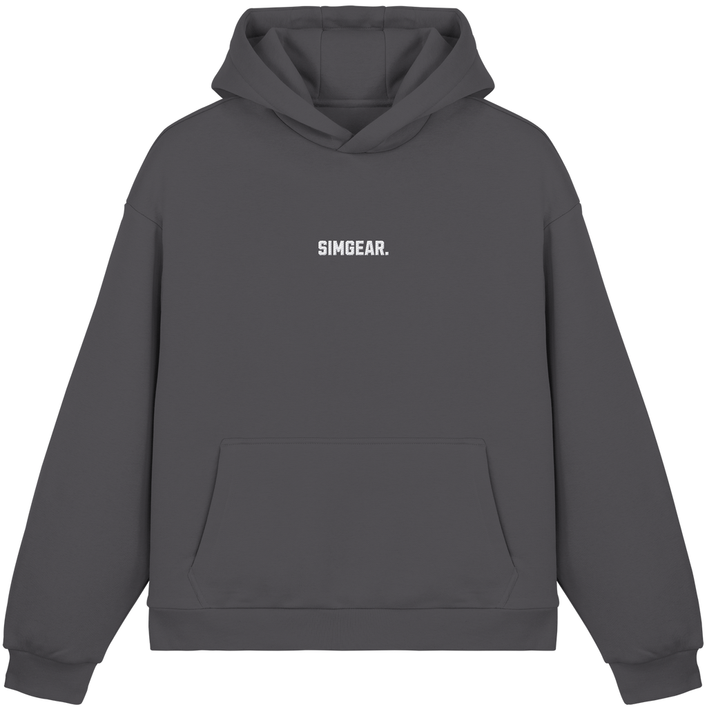 Simgear. Basic Fluffy Boxcut Hoodie mit Stickmotiv