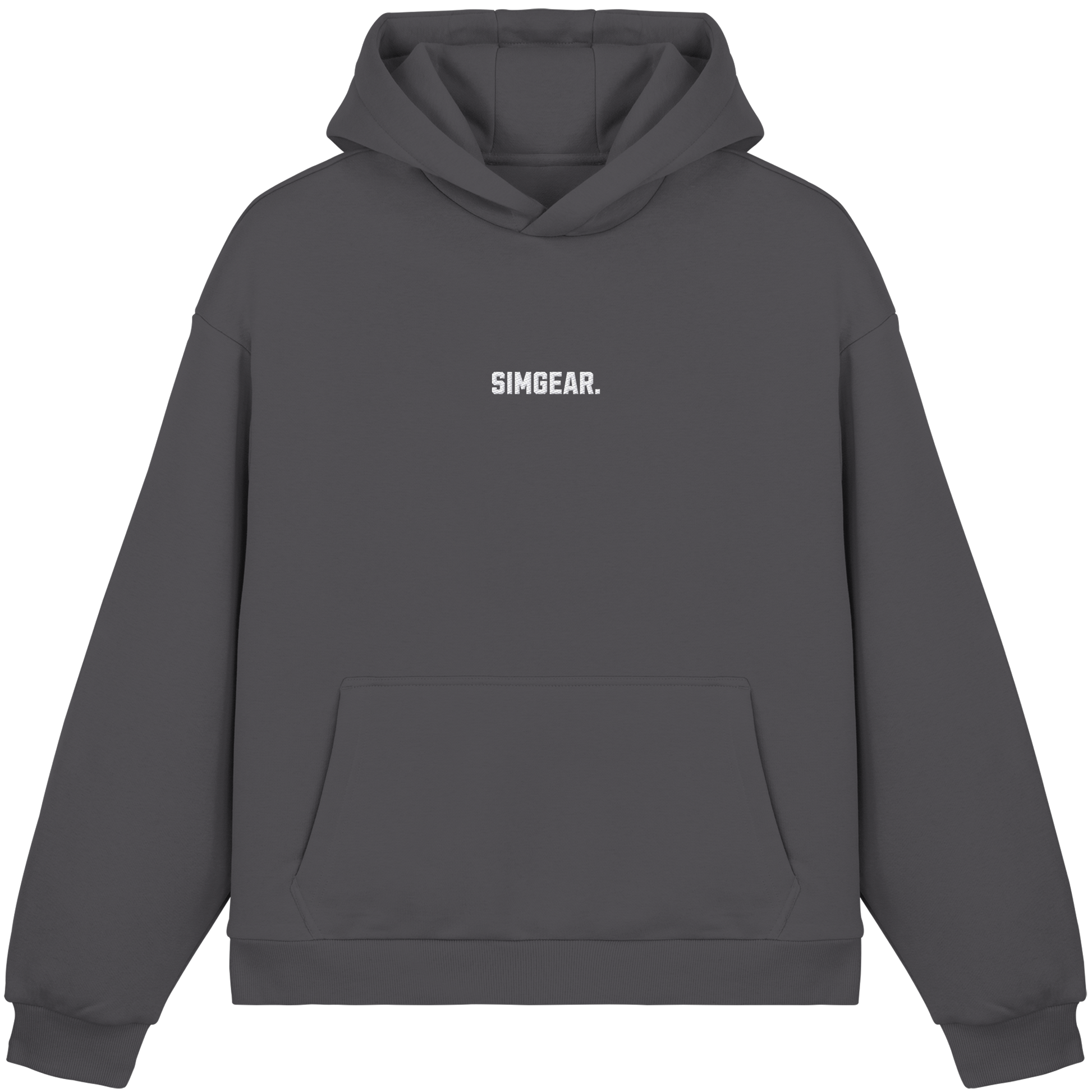 Simgear. Basic Fluffy Boxcut Hoodie mit Stickmotiv