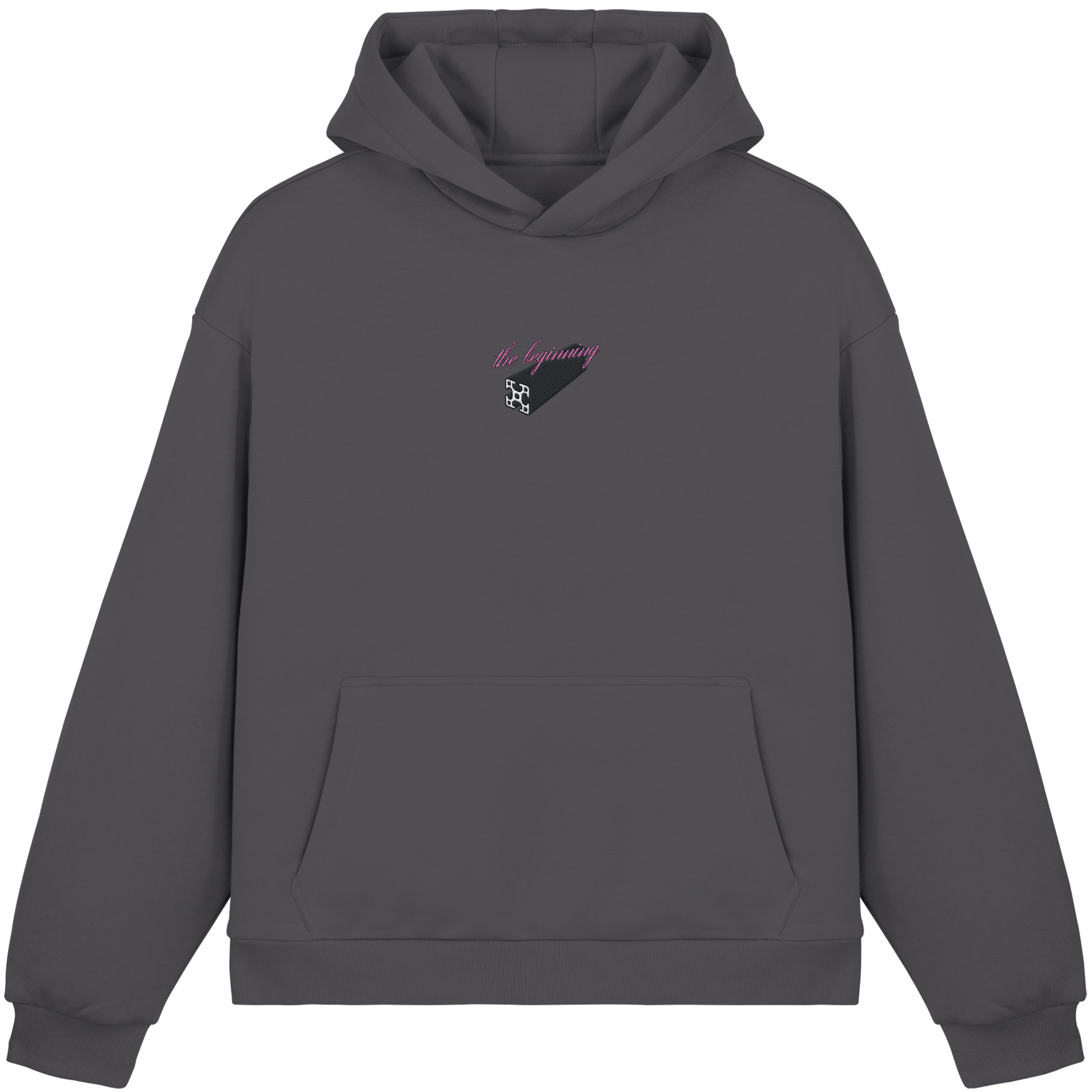 The beginning - Fluffy Boxcut Hoodie - Stickmotiv vorne