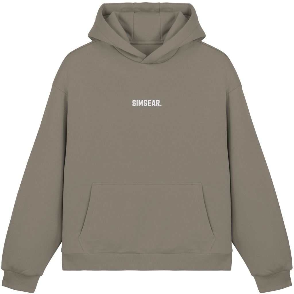 Simgear. Basic Fluffy Boxcut Hoodie mit Stickmotiv