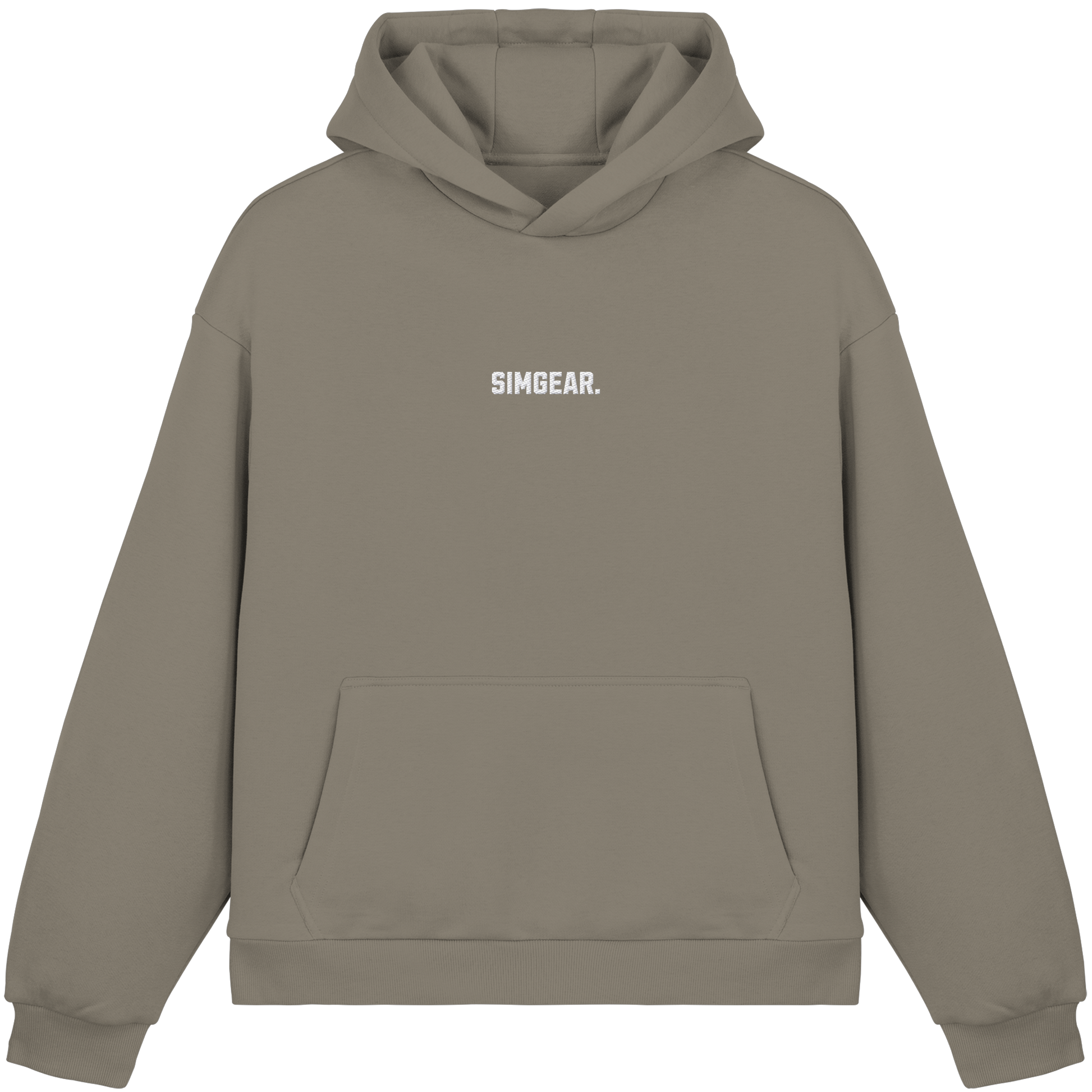 Simgear. Basic Fluffy Boxcut Hoodie mit Stickmotiv