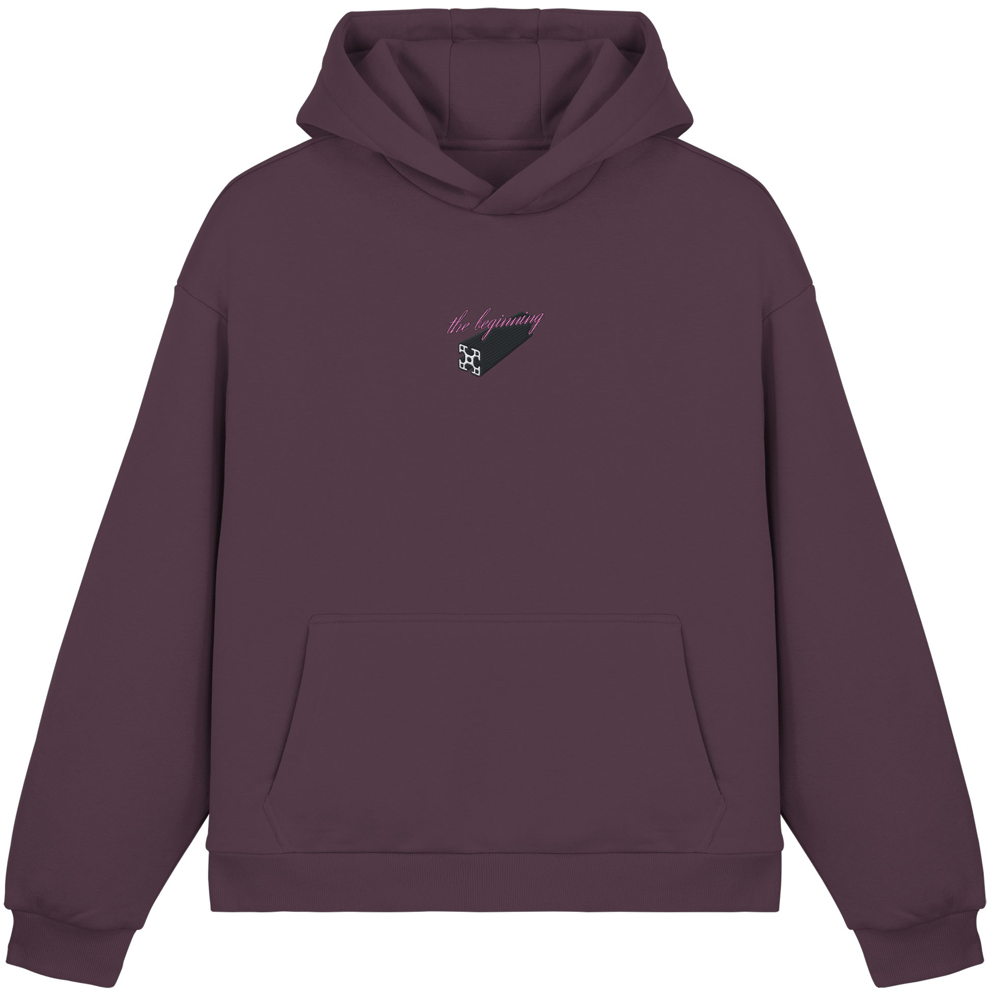 The beginning - Fluffy Boxcut Hoodie - Stickmotiv vorne