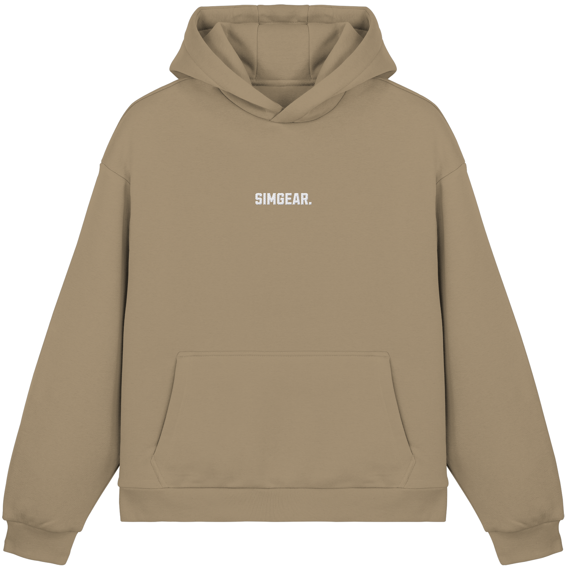 Simgear. Basic Fluffy Boxcut Hoodie mit Stickmotiv