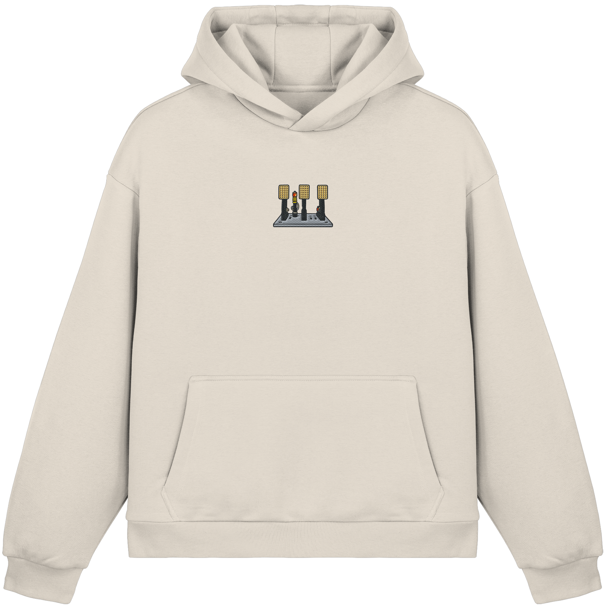 Throttle Therapy - Fluffy Boxcut Hoodie mit Stickmotiv