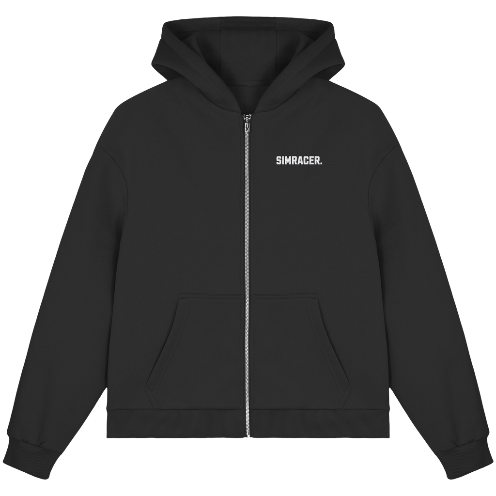 Simracer. Basic - Fluffy Boxcut Zipper - Bestickt
