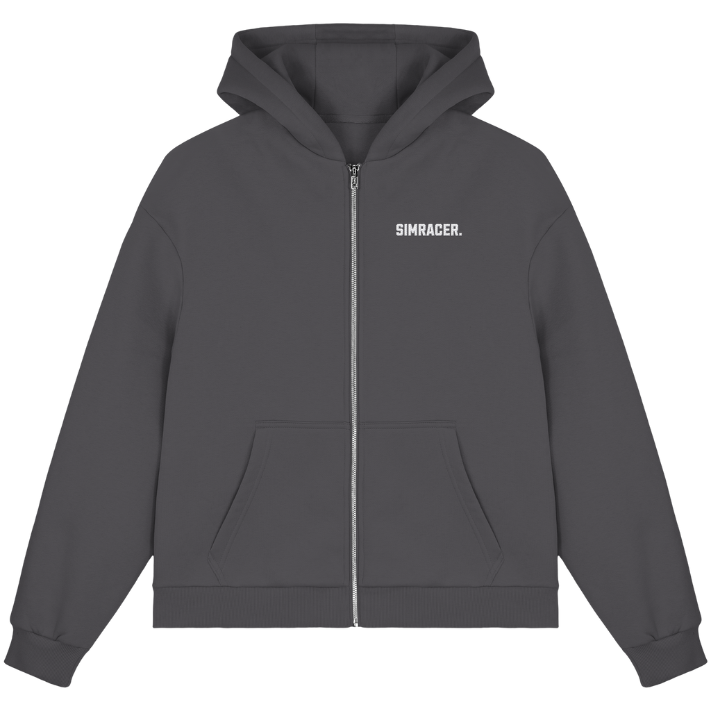 Simracer. Basic - Fluffy Boxcut Zipper - Bestickt