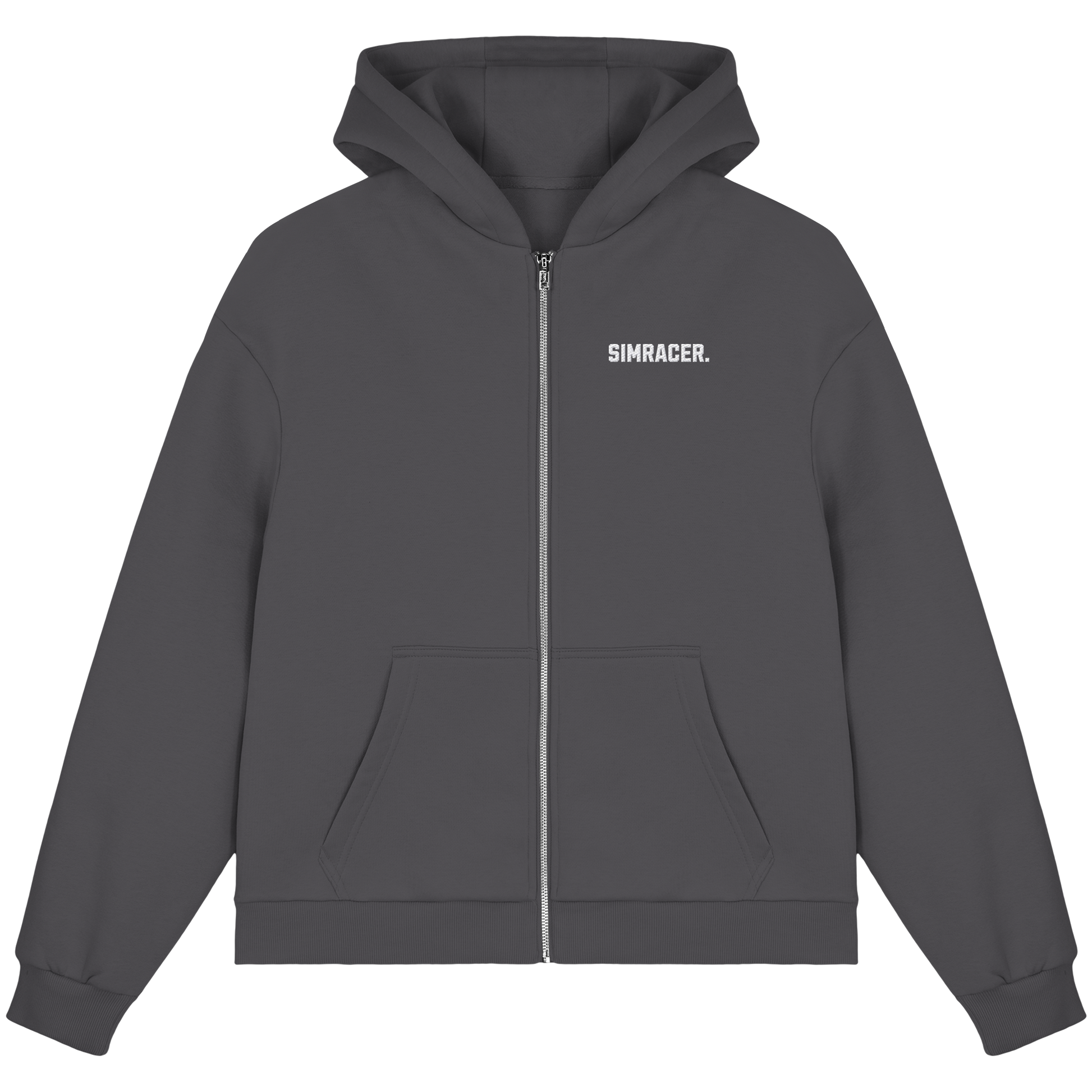 Simracer. Basic - Fluffy Boxcut Zipper - Bestickt