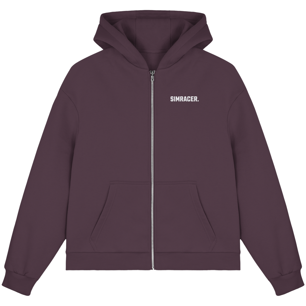 Simracer. Basic - Fluffy Boxcut Zipper - Bestickt