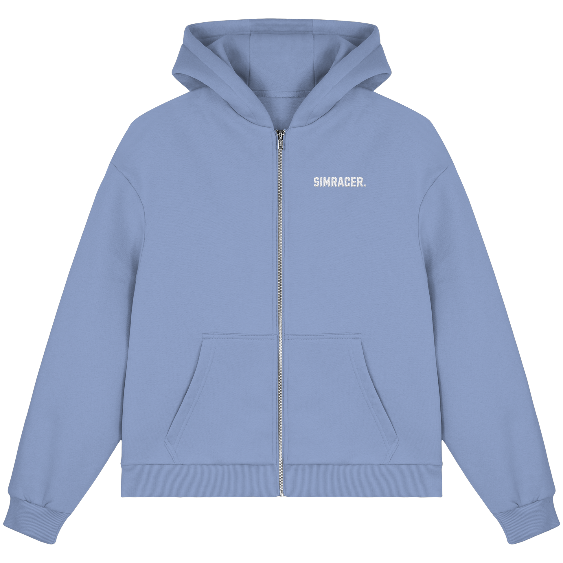 Simracer. Basic - Fluffy Boxcut Zipper - Bestickt