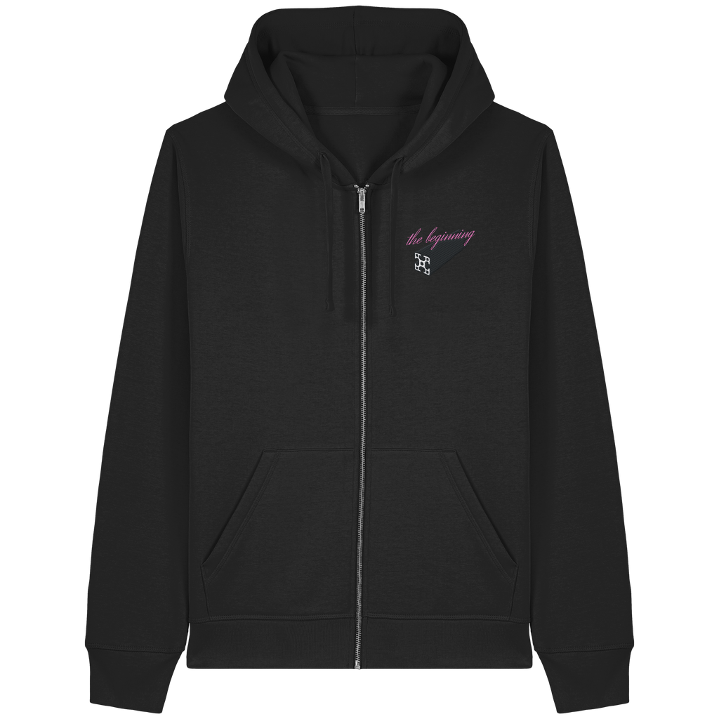 The beginning - Zipper - Stickmotiv vorne