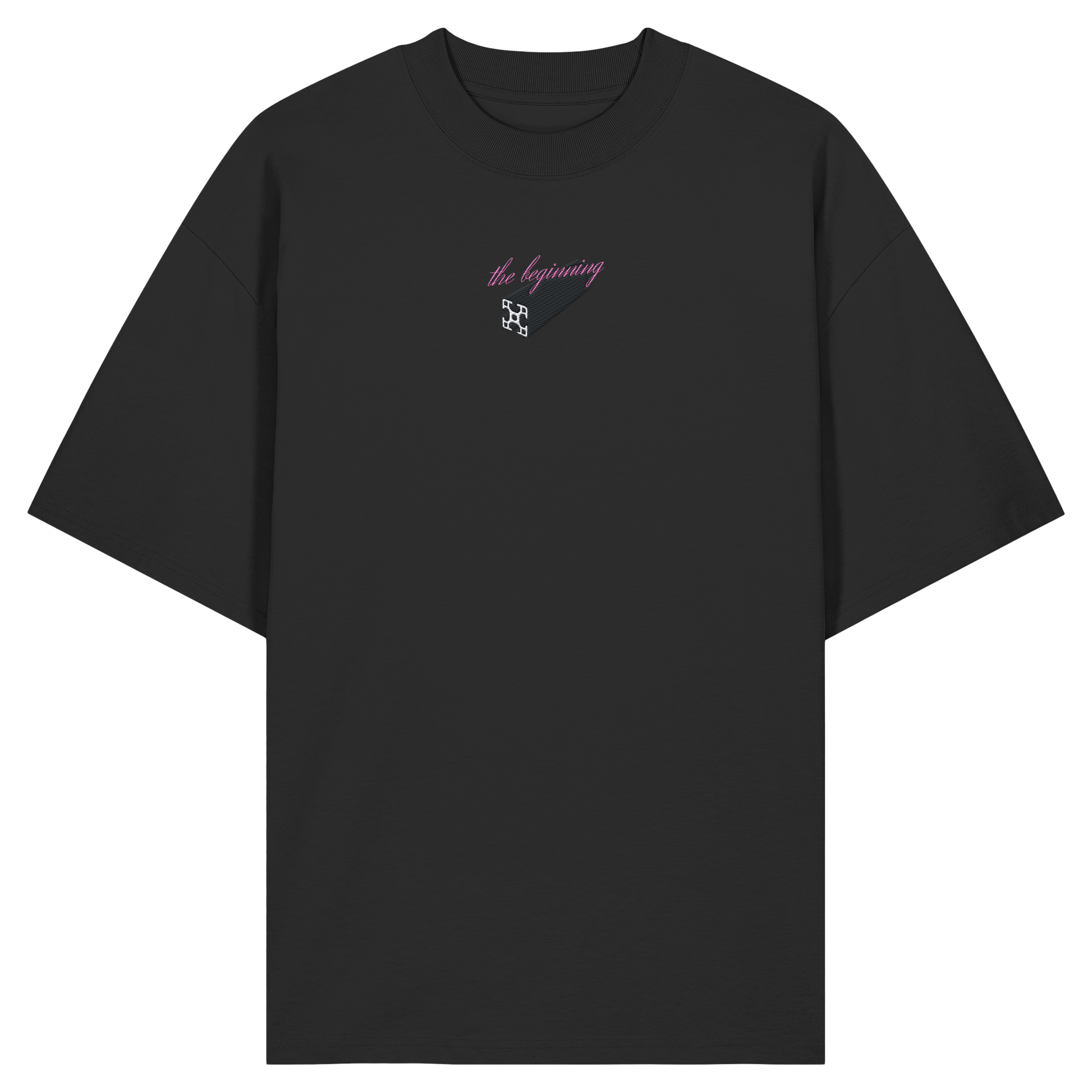 The beginning - Oversize Shirt - Stickmotiv vorne