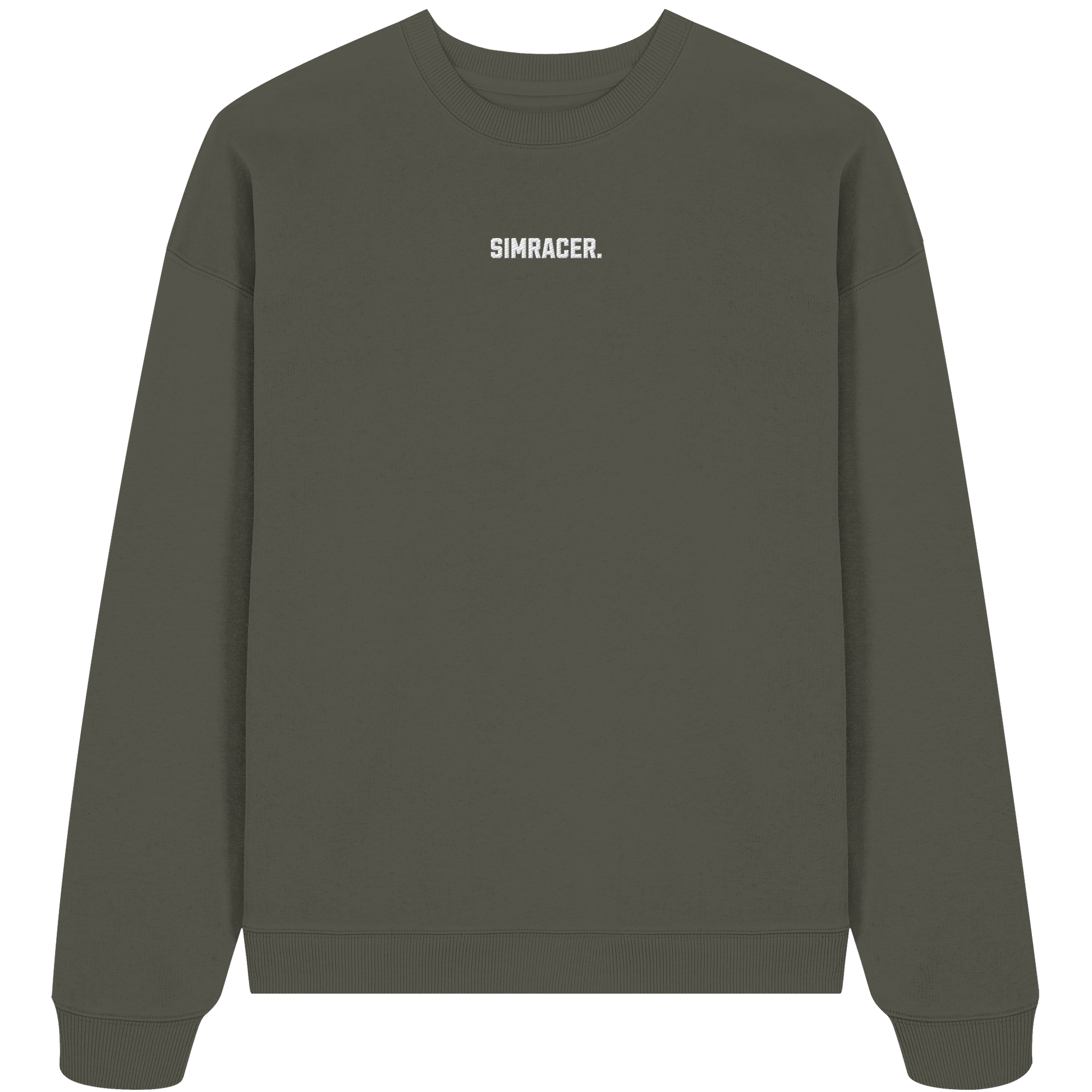 Simracer. Basic - Oversize Crewneck - Bestickt